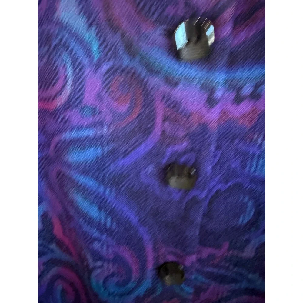 Pendleton‎ 100% Virgin Wool Paisley Jacket Blazer Size 6 Purple Blue Pink